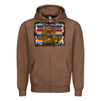 Chestnut Serape Cactus Zipper Hoodie - Bettercallsaul