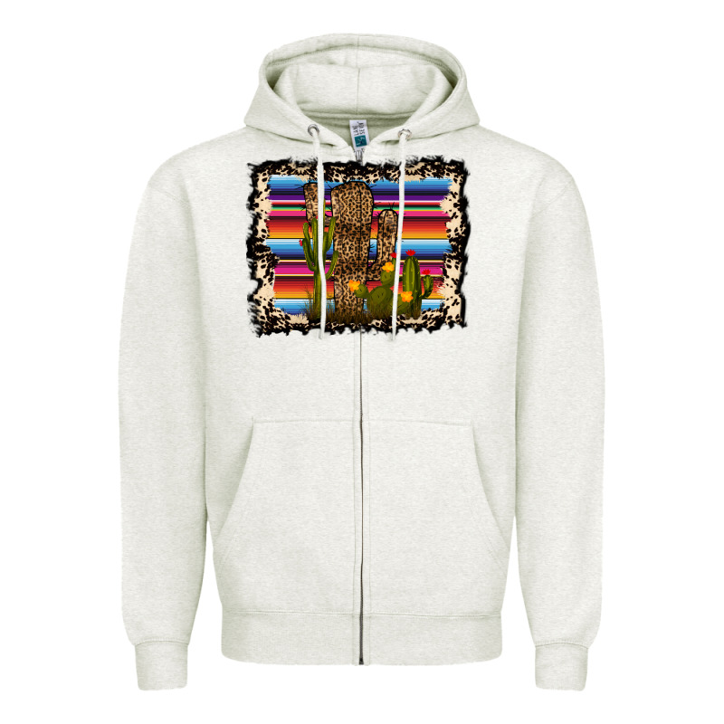 Serape Cactus Zipper Hoodie by Bettercallsaul | Teevron