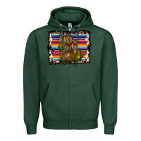 Sports Green Serape Cactus Zipper Hoodie - Bettercallsaul