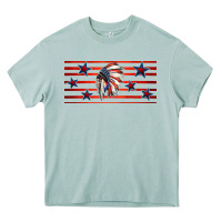 Arona patriotic native american headdress 16oz libbey cup Heavy Core Tee - HRA Design Shop