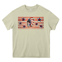 Mossy patriotic native american headdress 16oz libbey cup Heavy Core Tee - HRA Design Shop