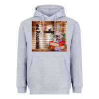 Heather Grey never retring from reading Heavyweight Hoodie - TumblerDesignByShophia