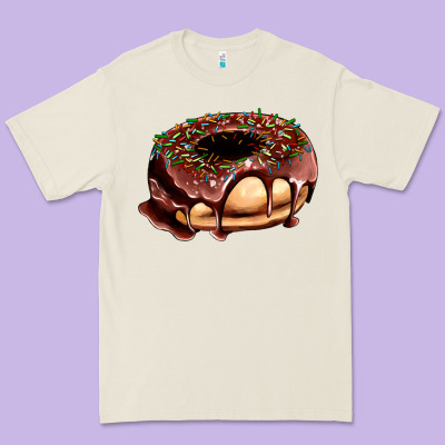 Chocolate Donut With Candies Premium Tee Designed By Adodesignshop