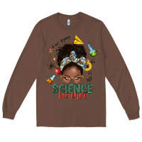 Chestnut science teacher afro messy bun Long Sleeve Tee - NancyCooperArtShop