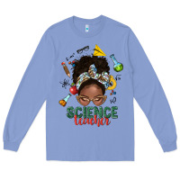 Colony Blue science teacher afro messy bun Long Sleeve Tee - NancyCooperArtShop