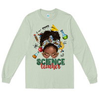 Matcha science teacher afro messy bun Long Sleeve Tee - NancyCooperArtShop
