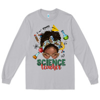 Moon Dust science teacher afro messy bun Long Sleeve Tee - NancyCooperArtShop