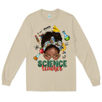 Mushroom science teacher afro messy bun Long Sleeve Tee - NancyCooperArtShop