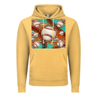 Vintage Mustard baseball turquoise serape glitter tumbler Vintage Hoodie - Jasminsmagicworld