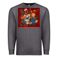 Charcoal Heather wizard kids with glitter Premium Sweatshirt - TumblerDesignByShophia