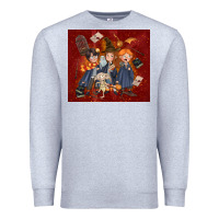 Heather Grey wizard kids with glitter Premium Sweatshirt - TumblerDesignByShophia