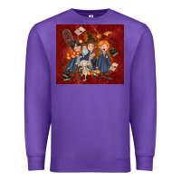 Purple wizard kids with glitter Premium Sweatshirt - TumblerDesignByShophia