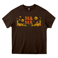 Chocolate Brown sunflowers and butterflies mama 16oz libbey cup Heavy Core Tee - HRA Design Shop