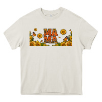 Cream sunflowers and butterflies mama 16oz libbey cup Heavy Core Tee - HRA Design Shop