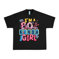 Black i'm a 80's kinda girl Urban Heavy Tee - MaliasSmallBusiness
