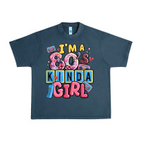 Midnight Navy i'm a 80's kinda girl Urban Heavy Tee - MaliasSmallBusiness