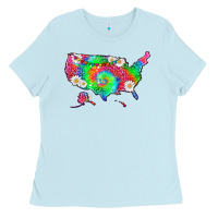 Baby Blue lgbtq america map Ladies Tee - HRA Design Shop
