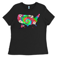 Black lgbtq america map Ladies Tee - HRA Design Shop
