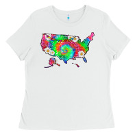 White lgbtq america map Ladies Tee - HRA Design Shop