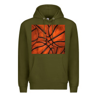 Army Green distressed basketball pattern Premium Hoodie - TumblerDesignByShophia