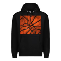 Black distressed basketball pattern Premium Hoodie - TumblerDesignByShophia