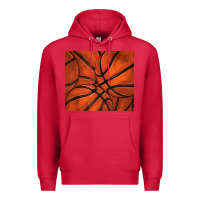 Cardinal distressed basketball pattern Premium Hoodie - TumblerDesignByShophia
