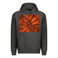 Charcoal Heather distressed basketball pattern Premium Hoodie - TumblerDesignByShophia