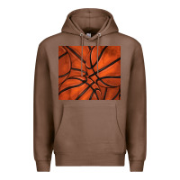 Chestnut distressed basketball pattern Premium Hoodie - TumblerDesignByShophia