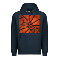 Navy distressed basketball pattern Premium Hoodie - TumblerDesignByShophia