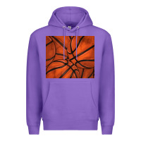 Purple distressed basketball pattern Premium Hoodie - TumblerDesignByShophia