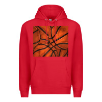 Red distressed basketball pattern Premium Hoodie - TumblerDesignByShophia