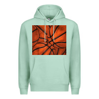 Seafoam distressed basketball pattern Premium Hoodie - TumblerDesignByShophia