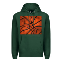 Sports Green distressed basketball pattern Premium Hoodie - TumblerDesignByShophia