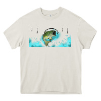 Cream jumping bass fishing 16oz libbey cup Heavy Core Tee - HRA Design Shop