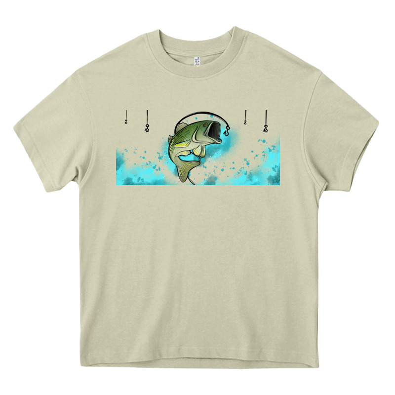 Jumping Bass Fishing 16oz Libbey Cup Heavy Core Tee by HRA Design Shop | Teevron