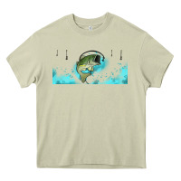 Mossy jumping bass fishing 16oz libbey cup Heavy Core Tee - HRA Design Shop