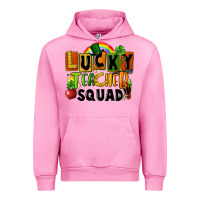 Fuchsia Pink lucky teacher squad St. Patricks Day Urban Hoodie - FaDigitalArtStudio