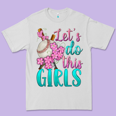 Let's Do This Girls Baseball Premium Tee Designed By Bundleandbundleshop