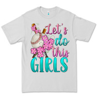 Dove Grey let's do this girls baseball Premium Tee - BundleAndBundleShop