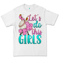 White let's do this girls baseball Premium Tee - BundleAndBundleShop