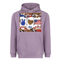 Lavender peace love america Heavyweight Hoodie - TumblerDesignByShophia