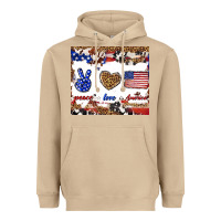 Mushroom peace love america Heavyweight Hoodie - TumblerDesignByShophia