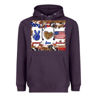 Plum peace love america Heavyweight Hoodie - TumblerDesignByShophia
