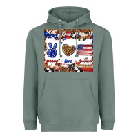 Sage peace love america Heavyweight Hoodie - TumblerDesignByShophia