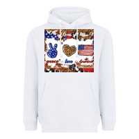 White peace love america Heavyweight Hoodie - TumblerDesignByShophia