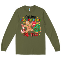 Army Green eating christmas cookies for two Long Sleeve Tee - MaliasSmallBusiness