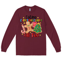 Burgundy eating christmas cookies for two Long Sleeve Tee - MaliasSmallBusiness