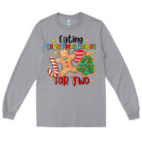 Heather Grey eating christmas cookies for two Long Sleeve Tee - MaliasSmallBusiness