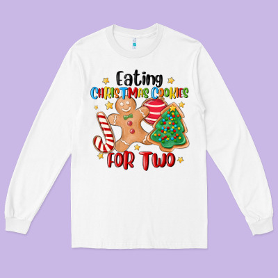 Eating Christmas Cookies For Two Long Sleeve Tee Designed By Maliassmallbusiness