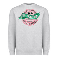 Heather Grey reindeer brewed santa approved pink Heavyweight Sweatshirt - MaliasSmallBusiness